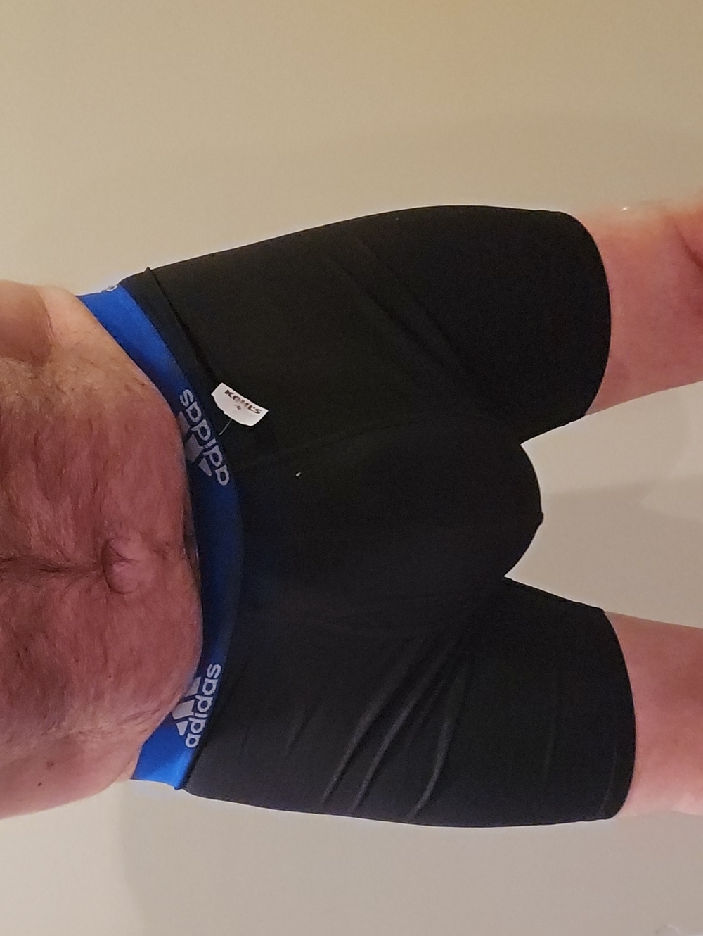 adidas Black Boxer Briefs with Blue Waistband